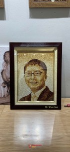 Tranh Gạo Màu Chân Dung 3D