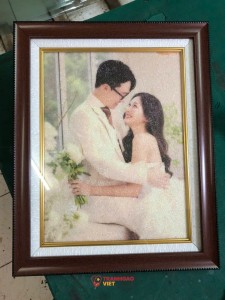 Tranh Gạo Chân Dung Gia Đình