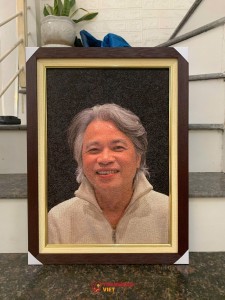 Tranh Gạo Màu Chân Dung Gạo Rang