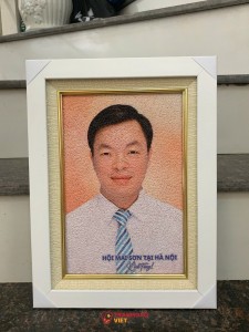 Tranh Gạo Màu Chân Dung Gia Đình