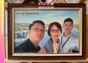 Tranh gạo màu chân dung của LCR Asia Manufacturing