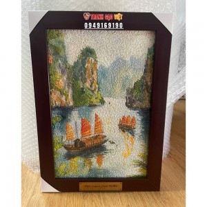 Tranh gạo màu Hạ Long Thắng Cảnh