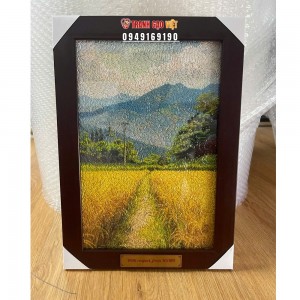 Tranh gạo Mùa Lúa Vàng