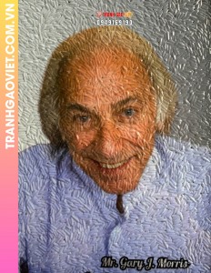 Tranh gạo màu Người đàn ông ngoại quốc