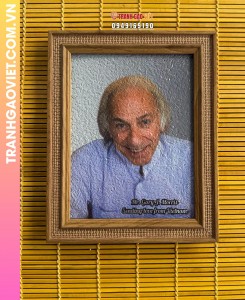 Tranh gạo màu Người đàn ông ngoại quốc