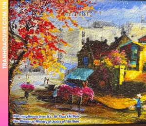 Tranh gạo Nét đẹp phố cổ Hà Nội