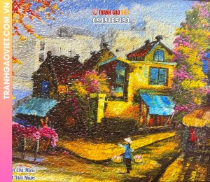 Tranh gạo Nét đẹp phố cổ Hà Nội