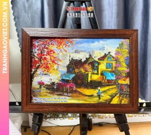 Tranh gạo Nét đẹp phố cổ Hà Nội