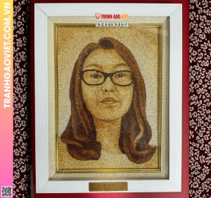 Tranh Gạo Rang Chân Dung chúc mừng Tân Hội Trường nhiệm kỳ mới của tổ chức OKTA