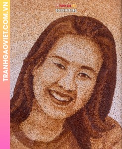 Tranh gạo rang Chân Dung tặng người thương