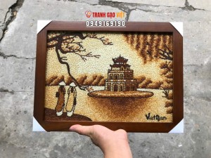 Tranh gạo hồ gươm mẫu mới