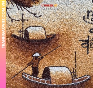 Tranh gạo rang Thầy Cô bản dọc size 50x70 cm