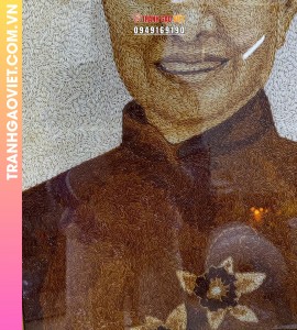 Tranh Gạo Rang Truyền Thần Chân Dung tặng Mẹ