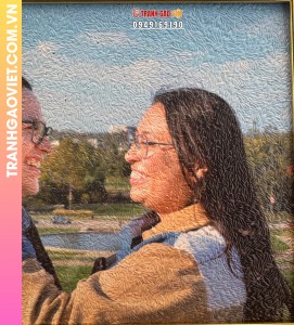 Tranh gạo Tình Yêu của Cặp Đôi