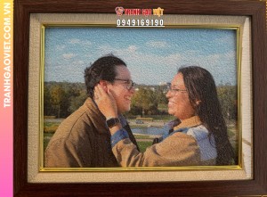 Tranh gạo Tình Yêu của Cặp Đôi