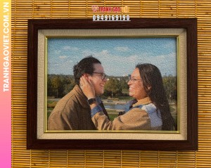 Tranh gạo Tình Yêu của Cặp Đôi