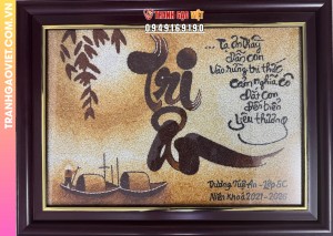 Tranh Gạo Tri Ân Quà Tặng Cô Giáo Tiểu Học