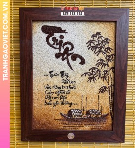 Tranh gạo Tri Ân size 40x50 cm