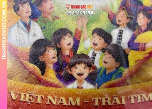 Tranh Gạo Tuổi Trẻ Việt Nam - Trái Tim Tổ Quốc