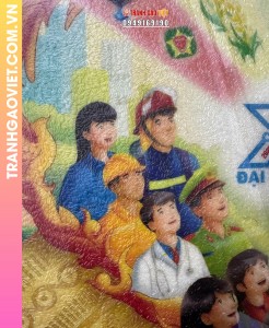 Tranh Gạo Tuổi Trẻ Việt Nam - Trái Tim Tổ Quốc