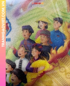 Tranh Gạo Tuổi Trẻ Việt Nam - Trái Tim Tổ Quốc