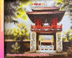 Tranh gạo Văn Miếu