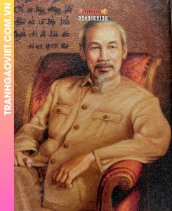 Tranh gạo về Bác Hồ