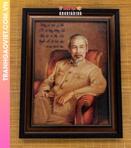 Tranh gạo về Bác Hồ