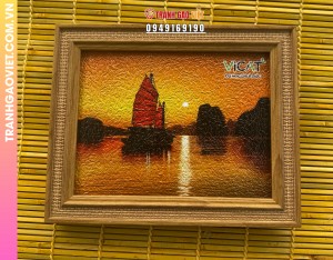 Tranh gạo Vịnh Hạ Long đặt theo yêu cầu từ công ty VICAT
