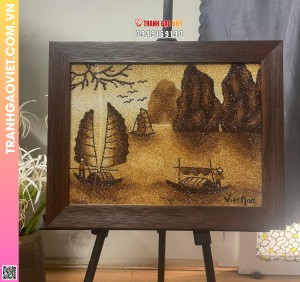 Tranh Gạo Rang Vịnh Hạ Long Thắng Cảnh quà tặng du lịch