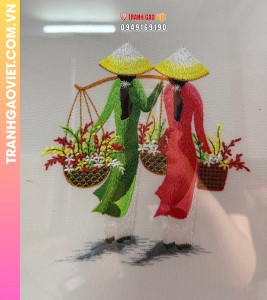 Tranh thêu 2 Cô Gái