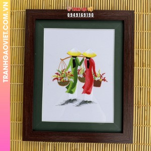 Tranh thêu 2 Cô Gái