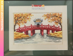 Tranh Thêu Cầu Thê Húc Mùa Thu