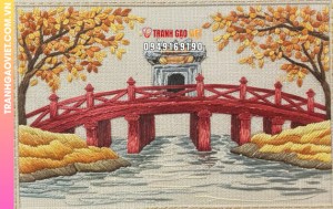 Tranh Thêu Cầu Thê Húc Mùa Thu