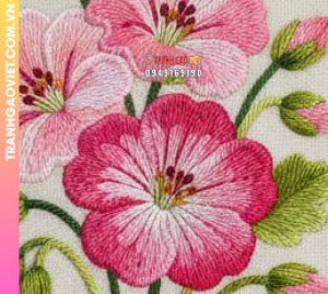 Tranh Thêu Hương Sắc Hoa Xuân