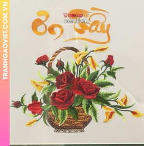 Tranh Thêu Ơn Thầy Hoa Nghệ Thuật Tinh Xảo Quà Tặng Ý Nghĩa