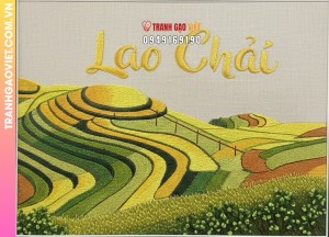 Tranh Thêu Ruộng Bậc Thang Lao Chải Sapa