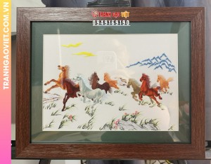 Tranh Thêu Tay Mã Đáo Thành Công Phong Thủy Ý Nghĩa