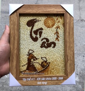 Tranh gạo Tri Ân
