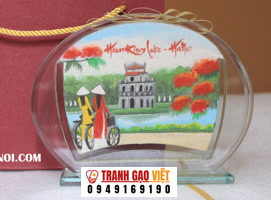Tranh cát tháp rùa hà nội